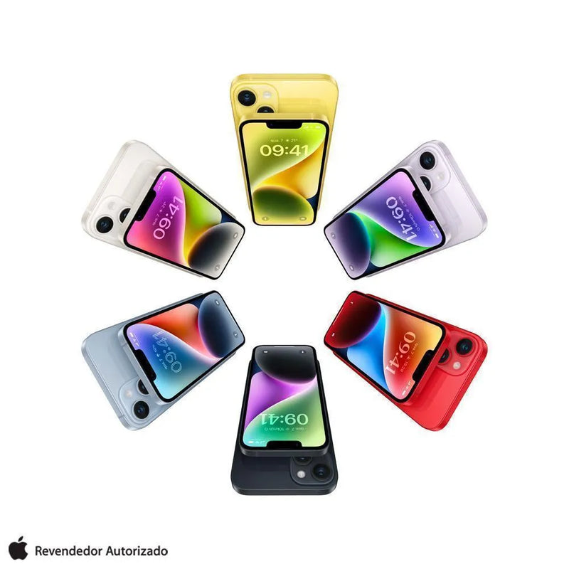 iPhone 14 Apple (128GB) Meia-noite, Tela de 6,1", 5G e Câmera de 12MP